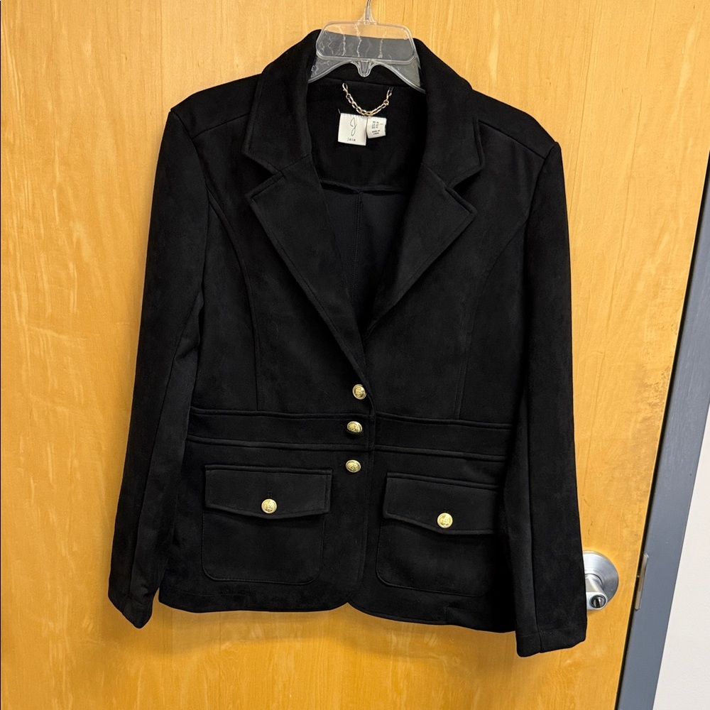Joie Elegant Black Blazer with Gold Accents